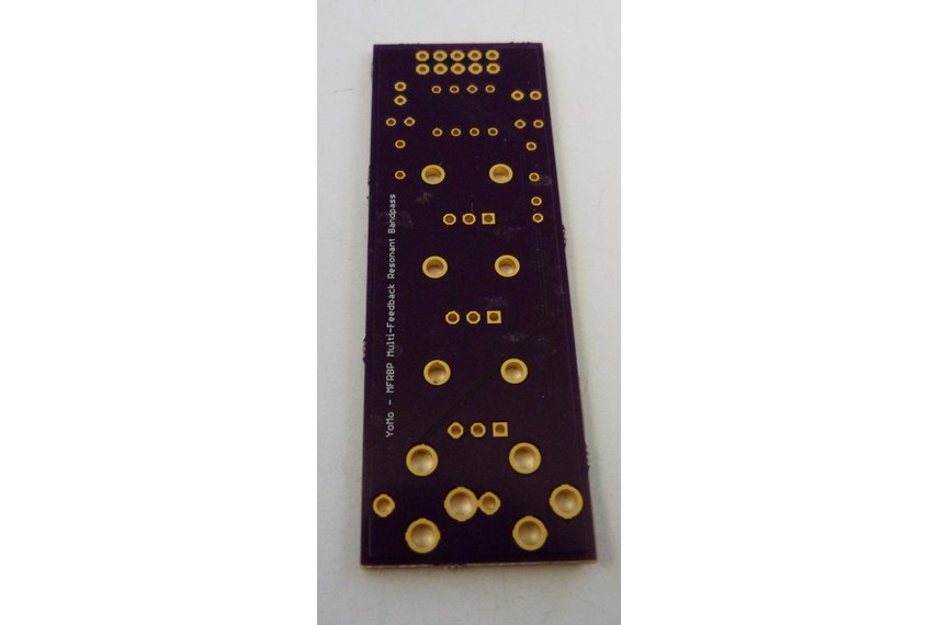 Multiple feedback resonant bandpass filter PCB from yomo on Tindie
